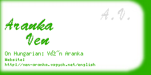 aranka ven business card